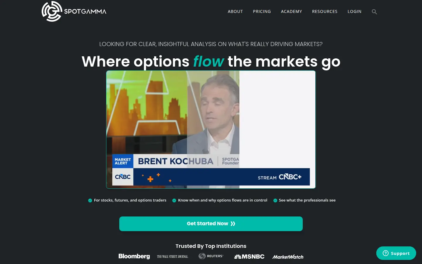 SpotGamma product UI — dealer-positioning / GEX levels research surfaces