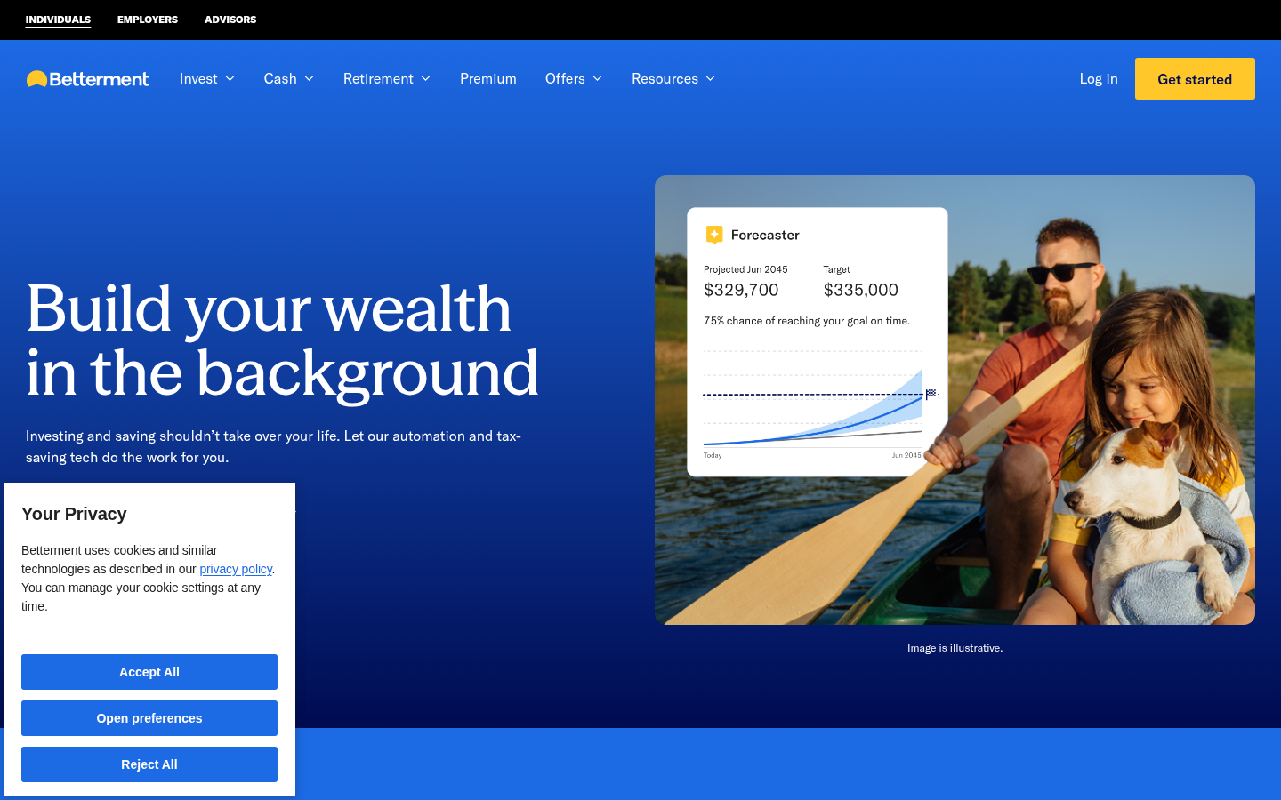 Betterment official homepage