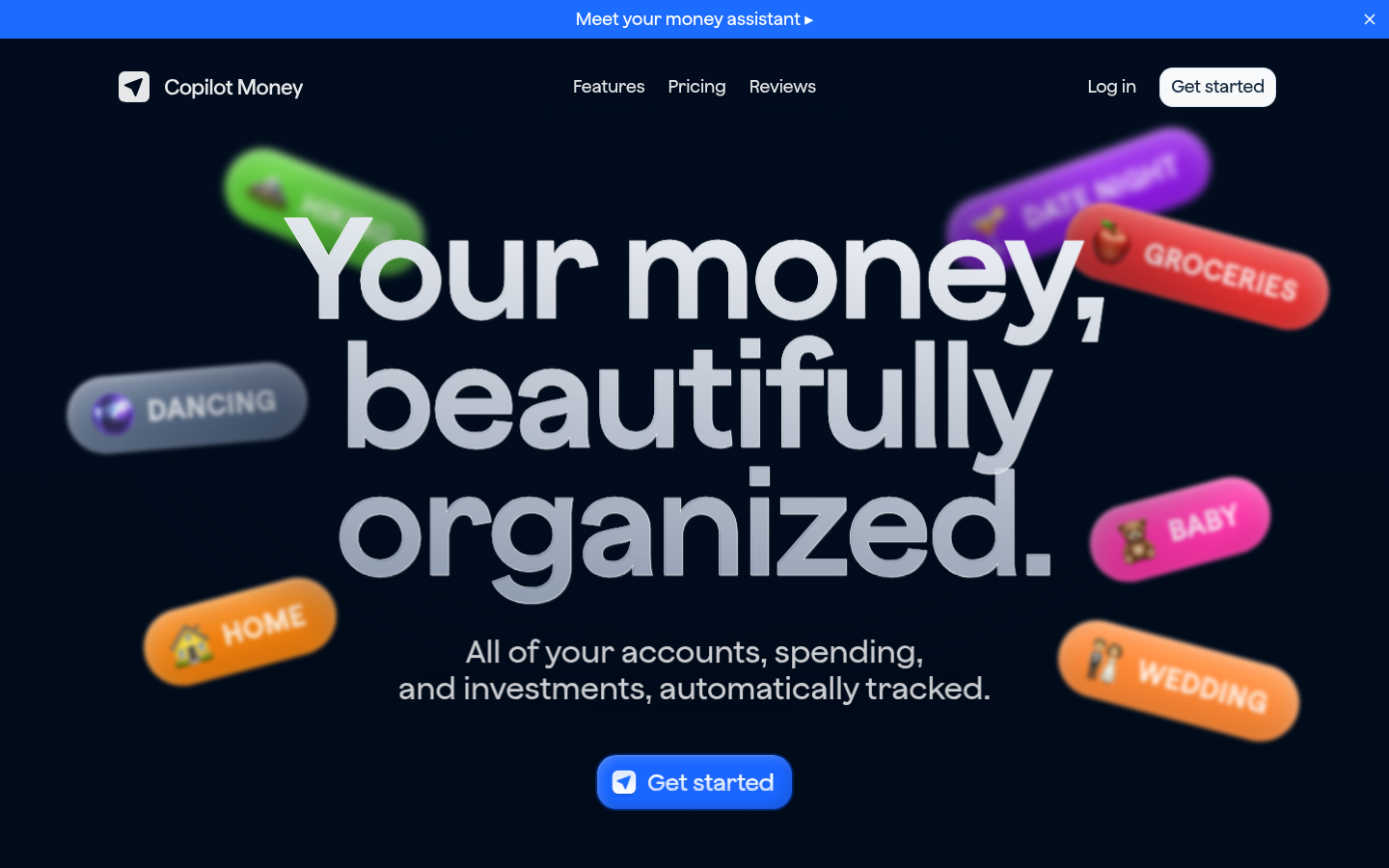 Copilot Money official homepage