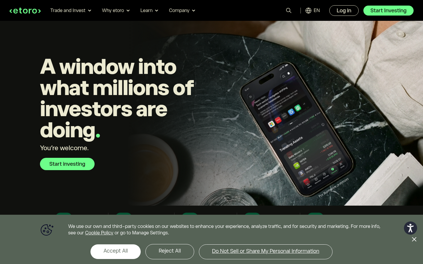 eToro official homepage
