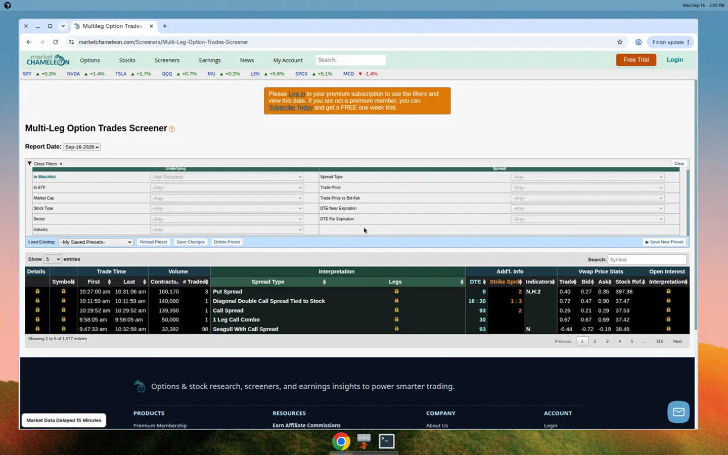 Market Chameleon multi-leg screener — how it works (captured 2026-09-16)