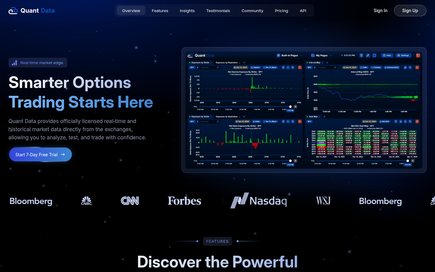 Quant Data official homepage