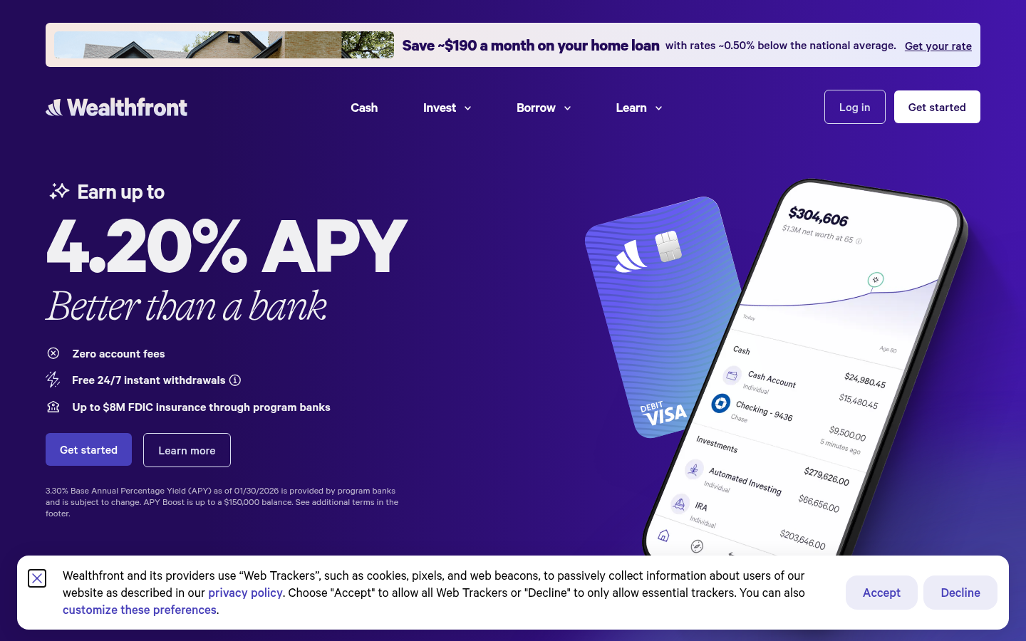 Wealthfront official homepage