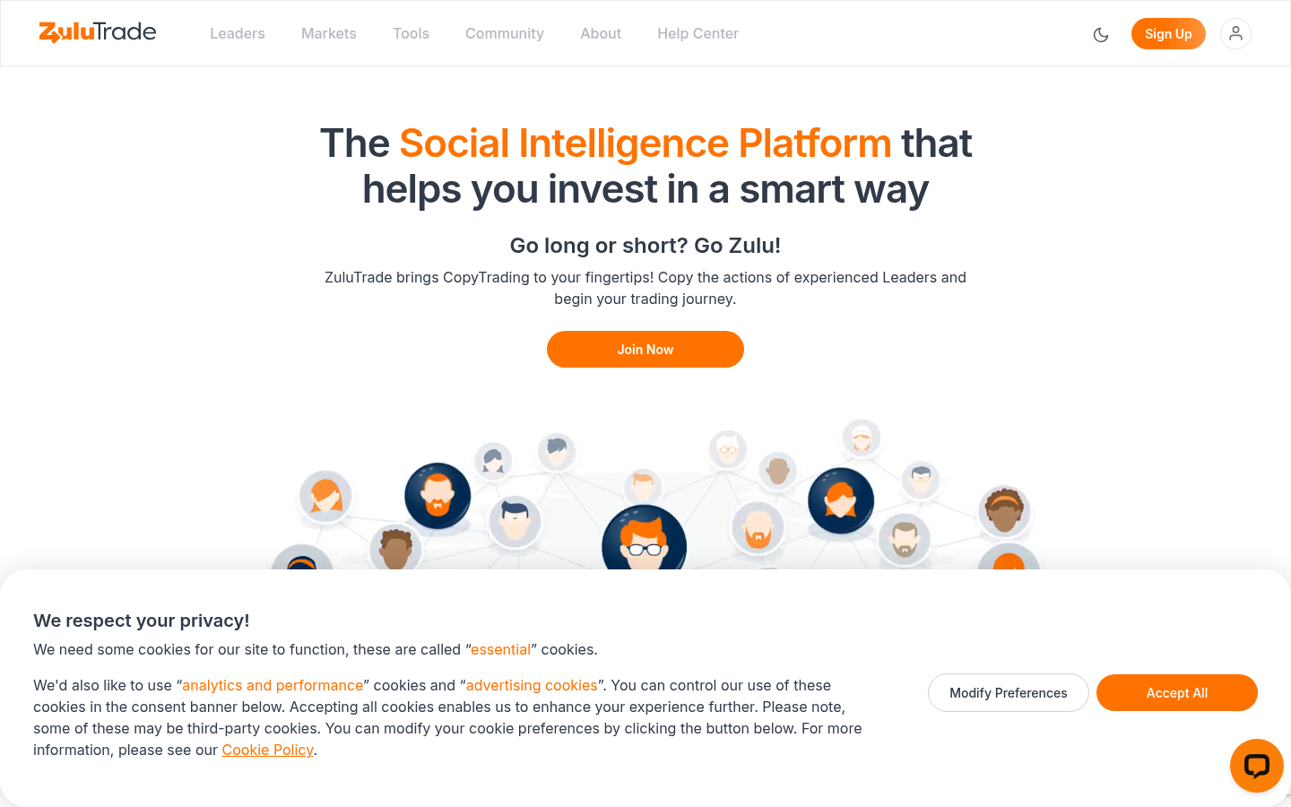 ZuluTrade official homepage